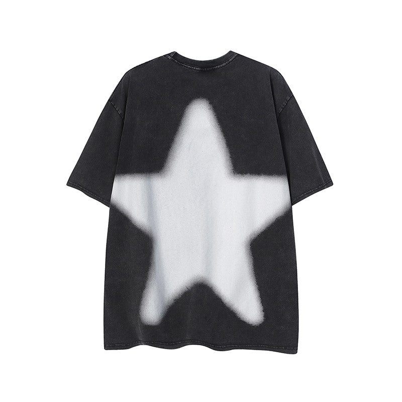 Oversized Star Print Unisex T-shirt