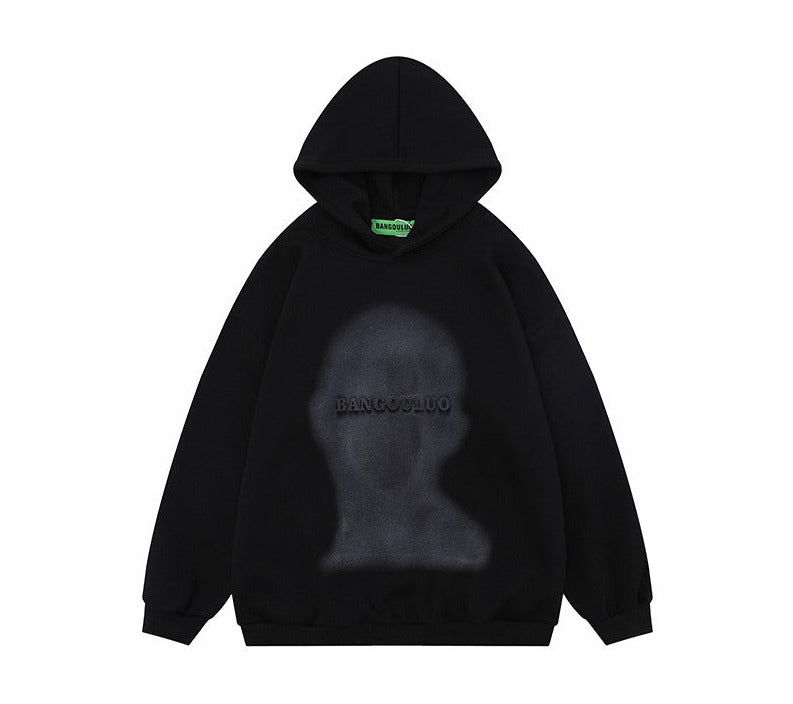 Blurred portrait print unisex hoodie