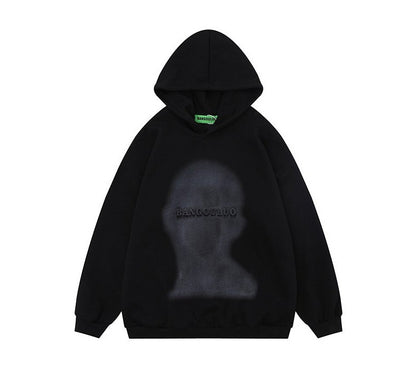 Blurred portrait print unisex hoodie