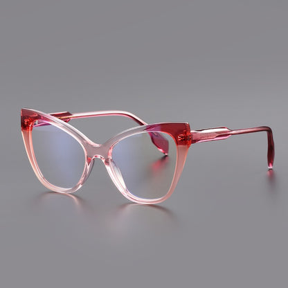 Color matching cat eyes fashionable pink unisex sunglasses