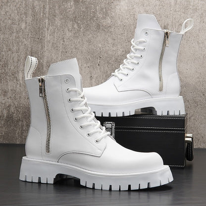 White Martin boots for men