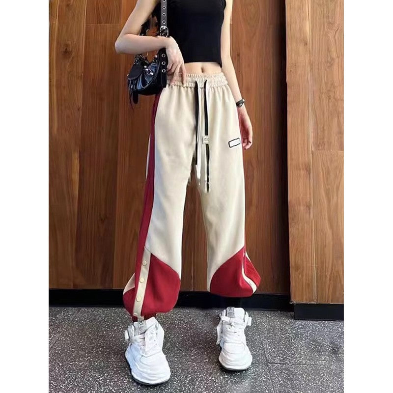 Sweatpants patchwork plush women's pants