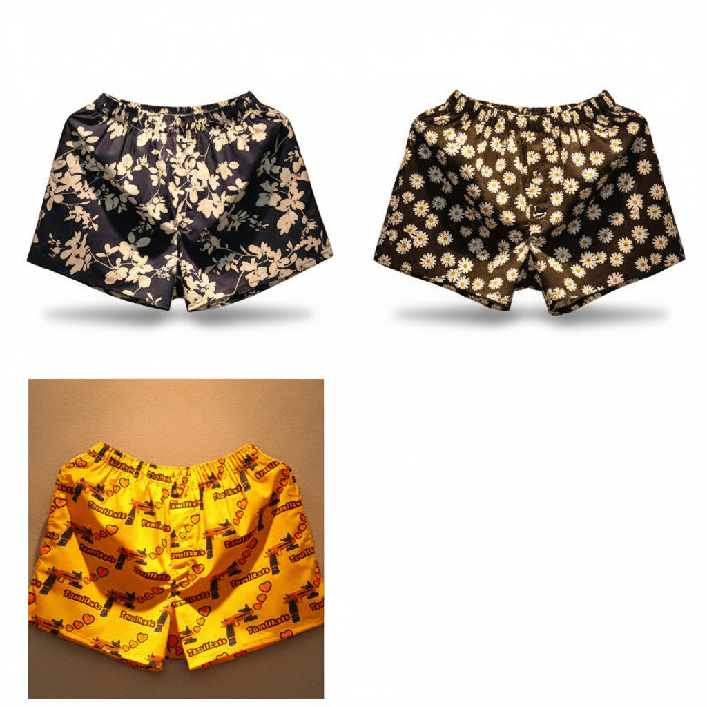 Smiley face men boxers beach summer shorts