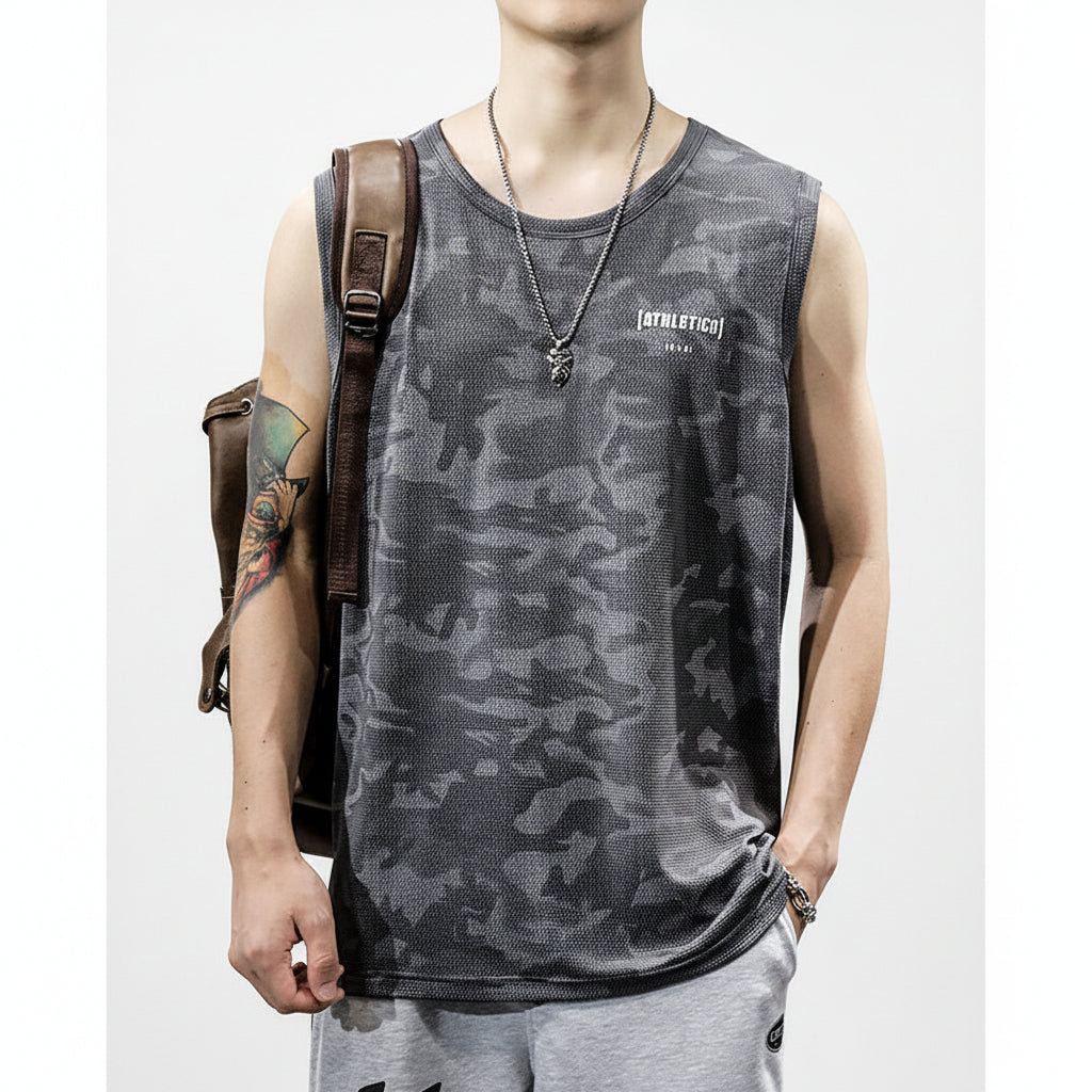 Sleeveless men's loose casual shirt