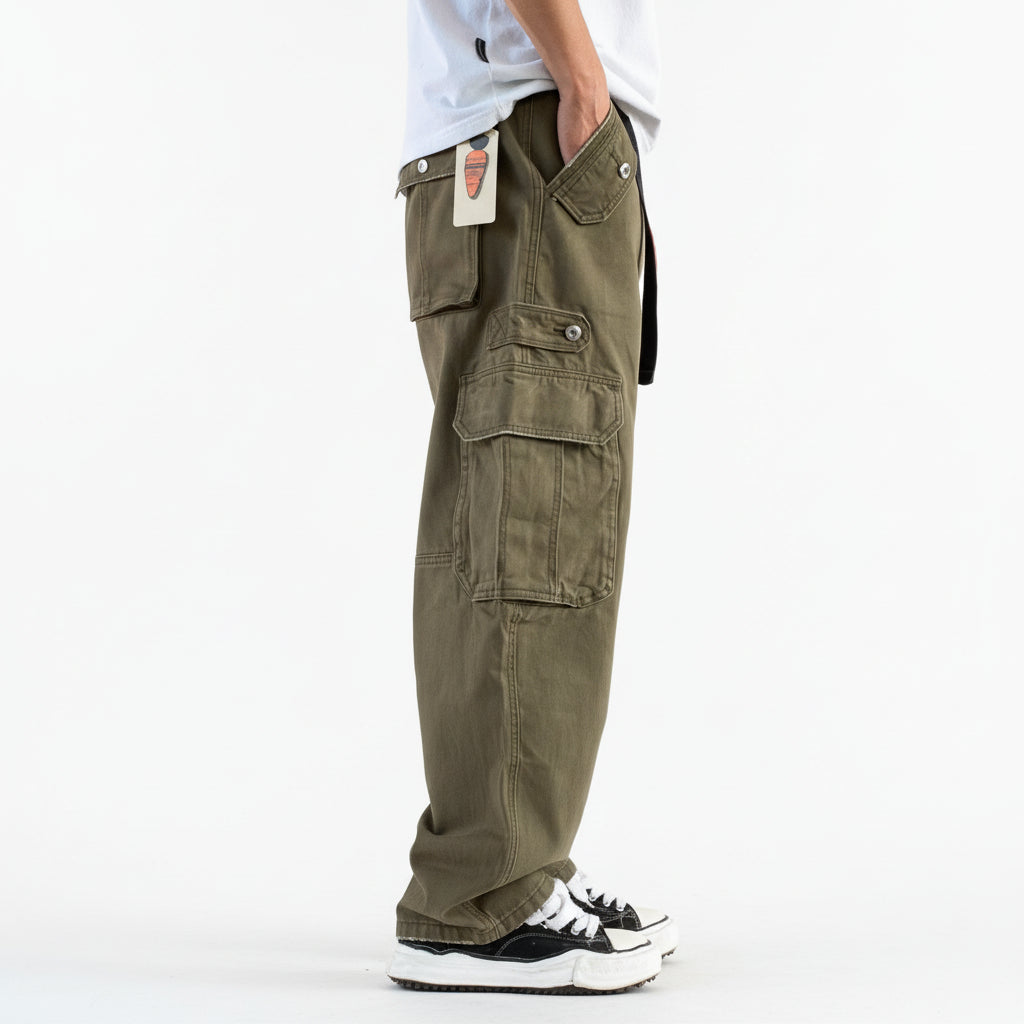 Army Green Trouser Cargo Men Long Pant
