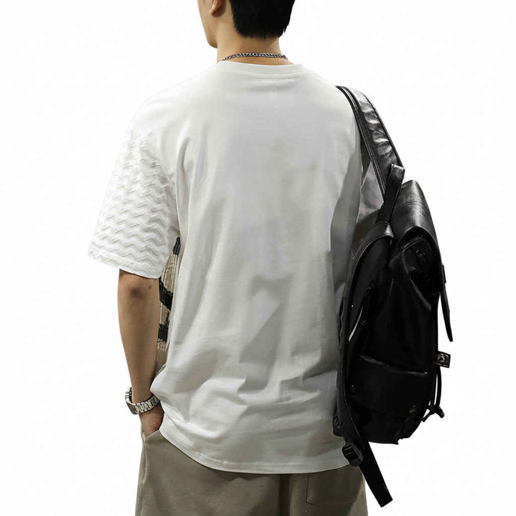 T-shirt ruffian top half sleeve