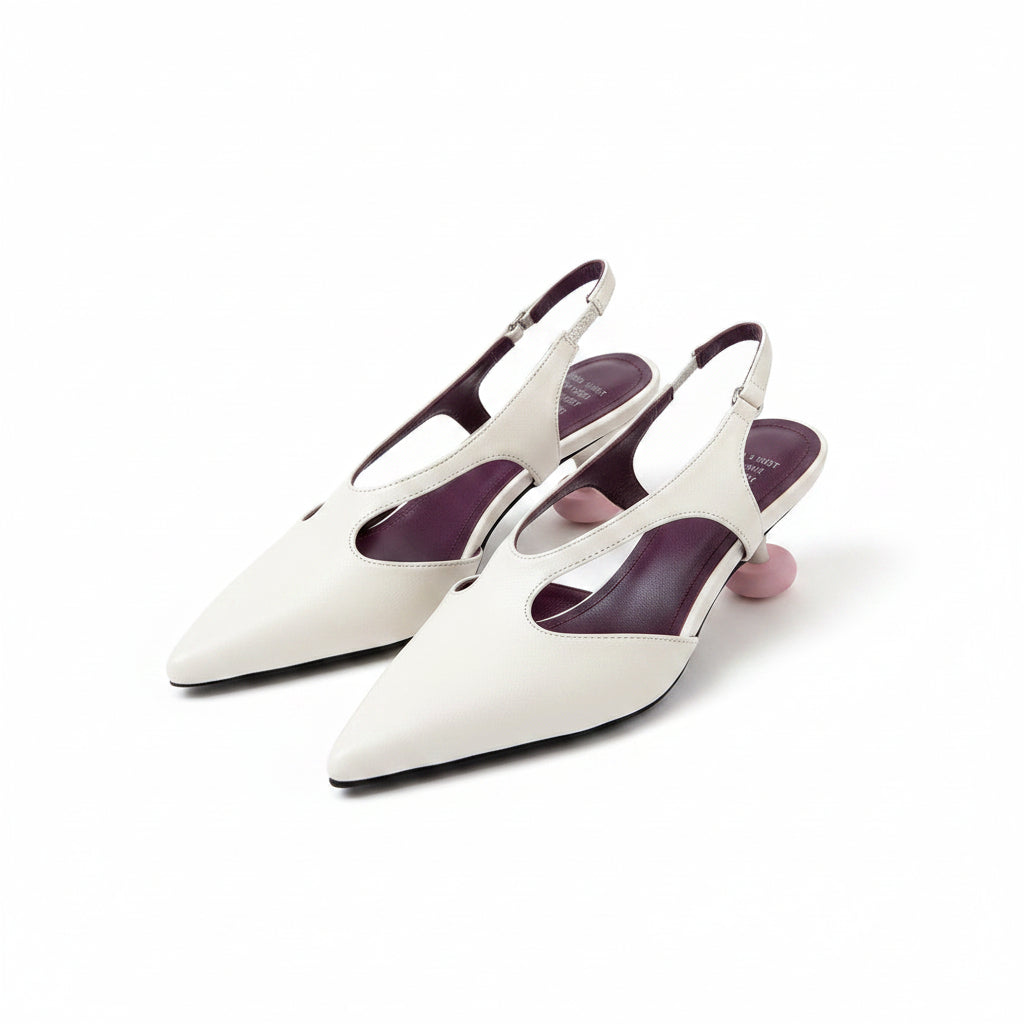 Silver mid heel toe sandals women's summer pointed toe shoes