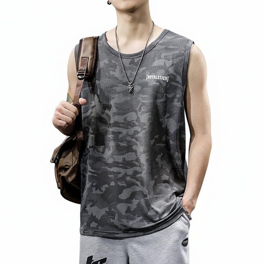 Sleeveless men's loose casual shirt