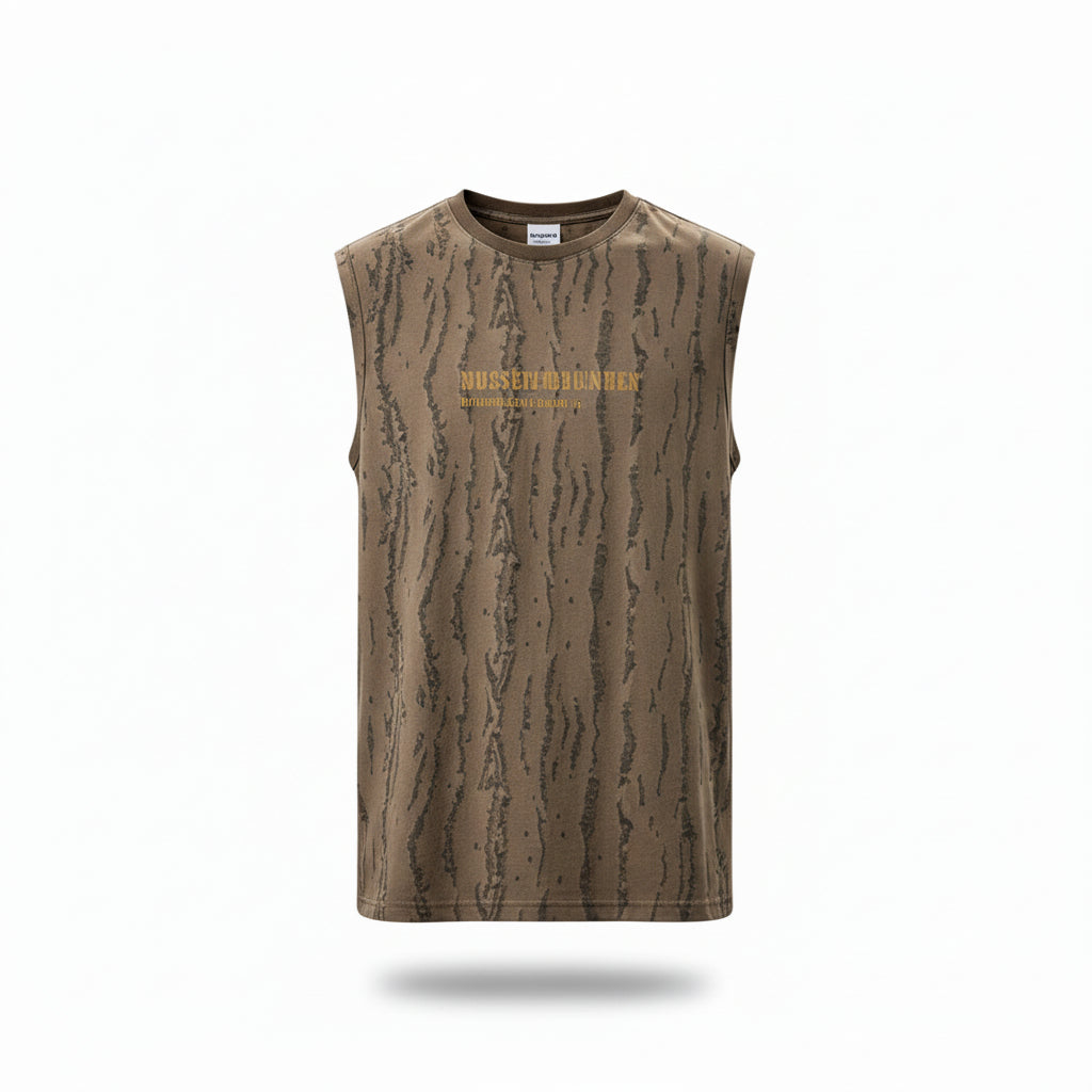 Shoulder men's summer new fashion casual sports fitness sleeveless t-shirt