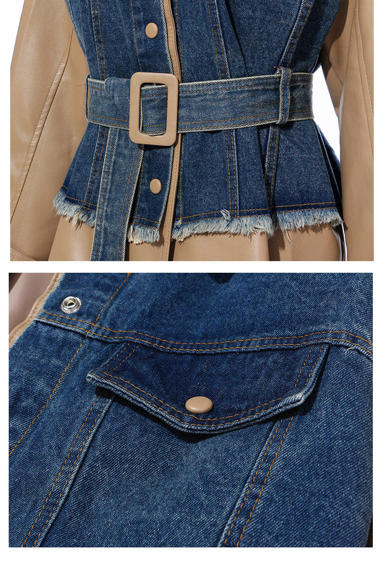 Denim Leather Jacket