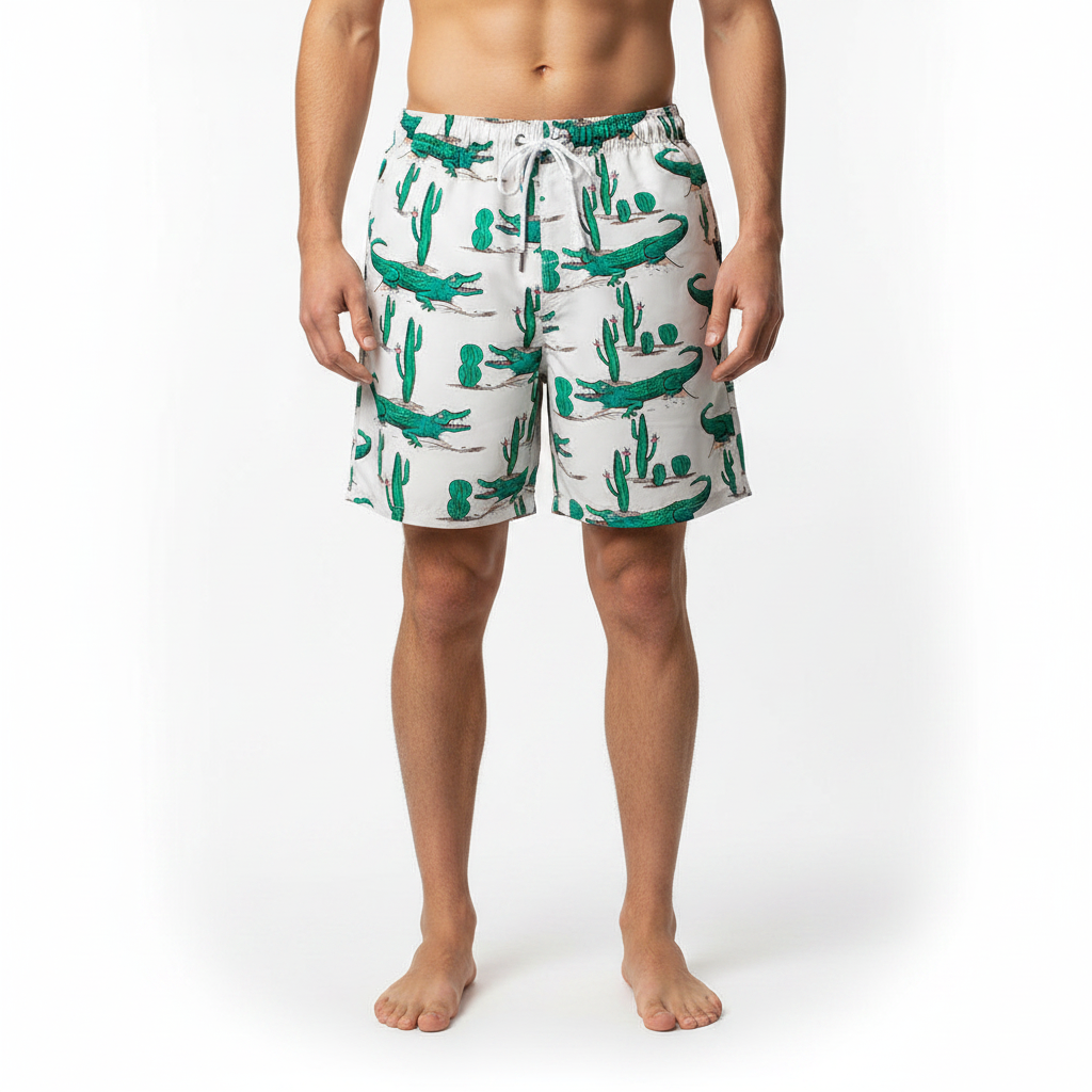 Beach pants crocodile print shorts men's summer shorts