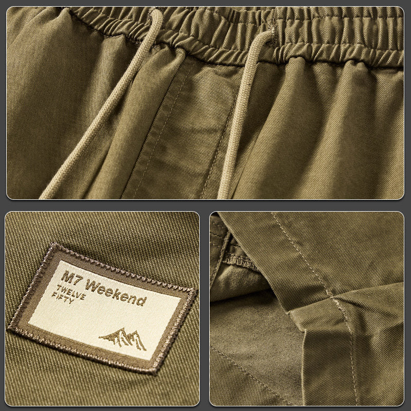 Men cargo army green short summer pants