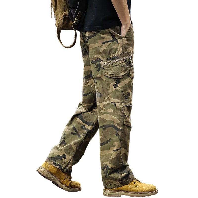 Camouflage Cargo Pants Men's Loose Casual Straight Pants