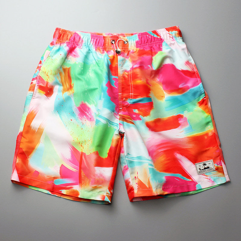 Beach pants men's quick-drying loose print pants