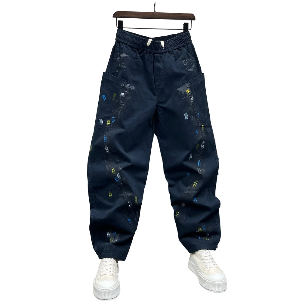 Scimitar pants ruffian wide-leg straight jeans