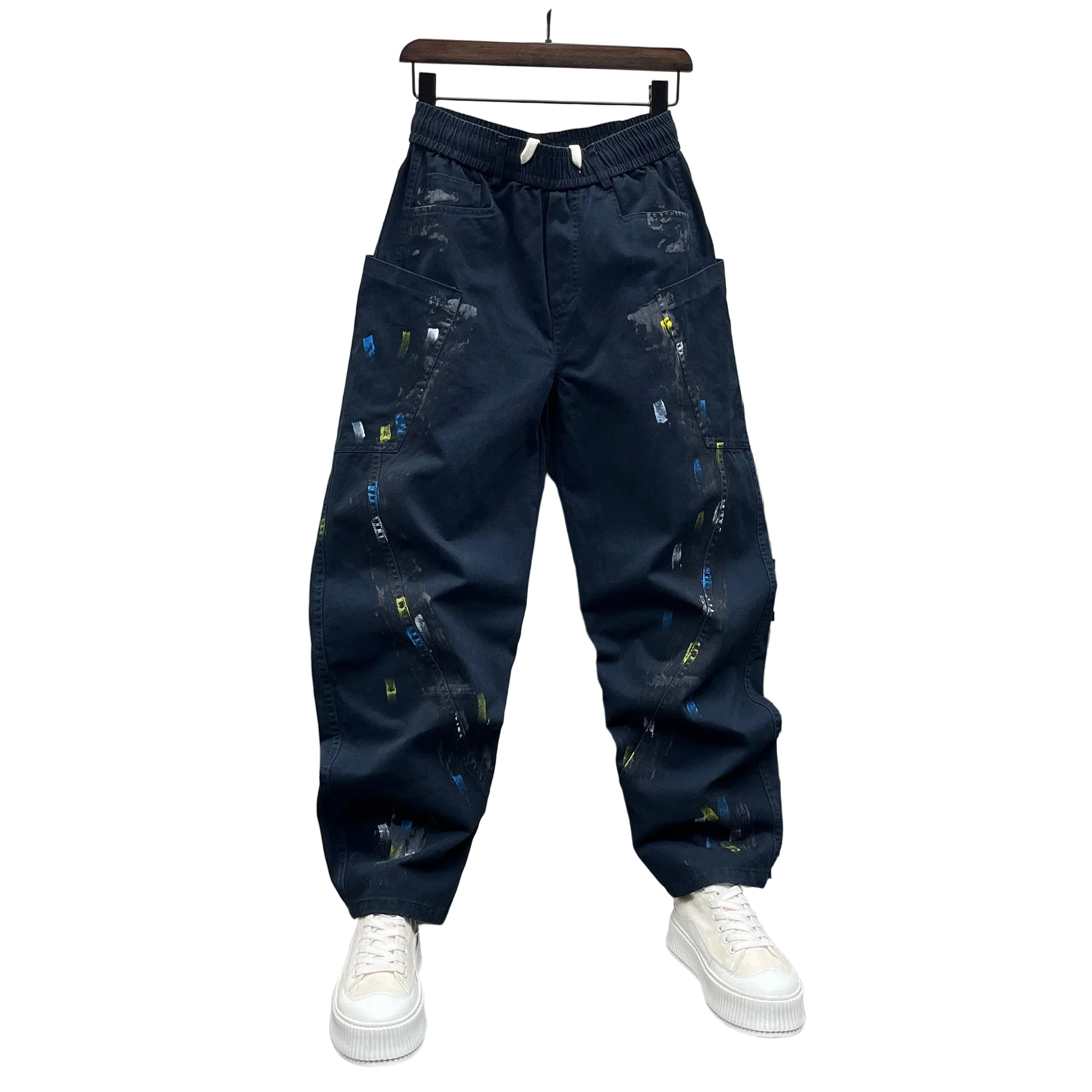 Scimitar pants ruffian wide-leg straight jeans