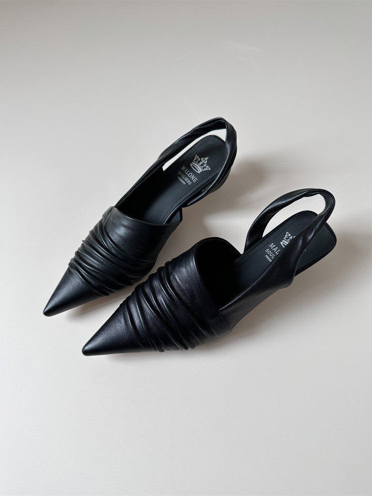 Mid-heel stiletto heel toe sandals women's summer pointed toe shoes