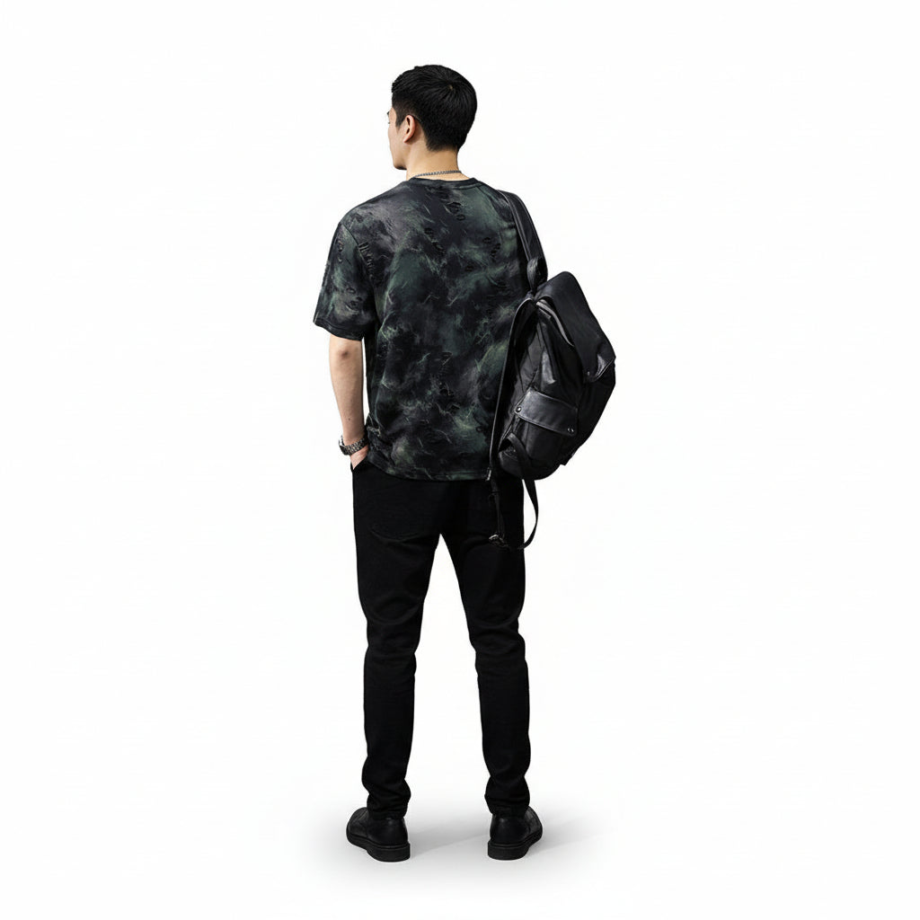 Top short-sleeved T-shirt men's loose casual summer