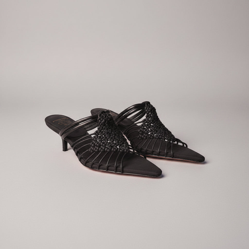 Pointed toe stiletto heel sandals women slippers