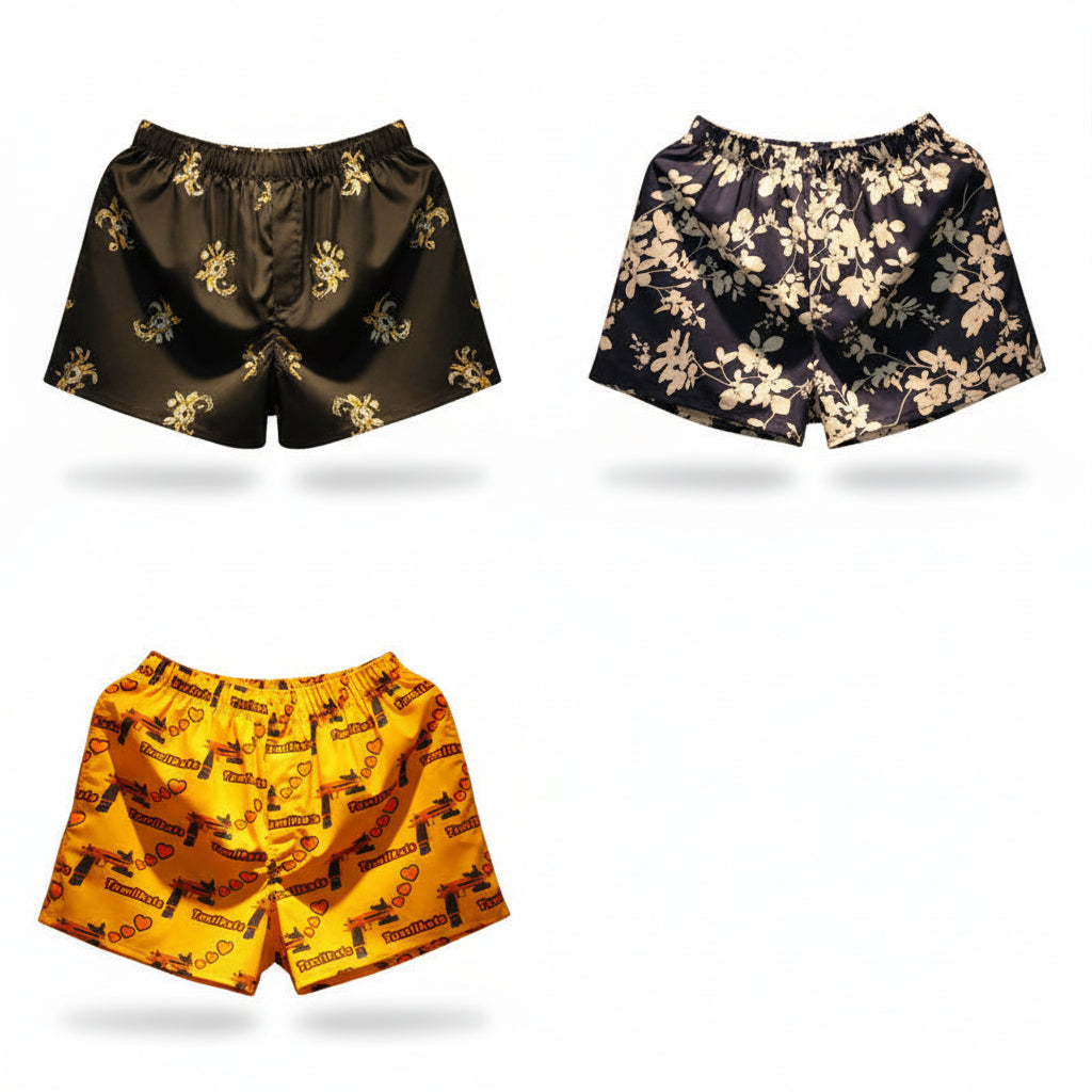 Smiley face men boxers beach summer shorts