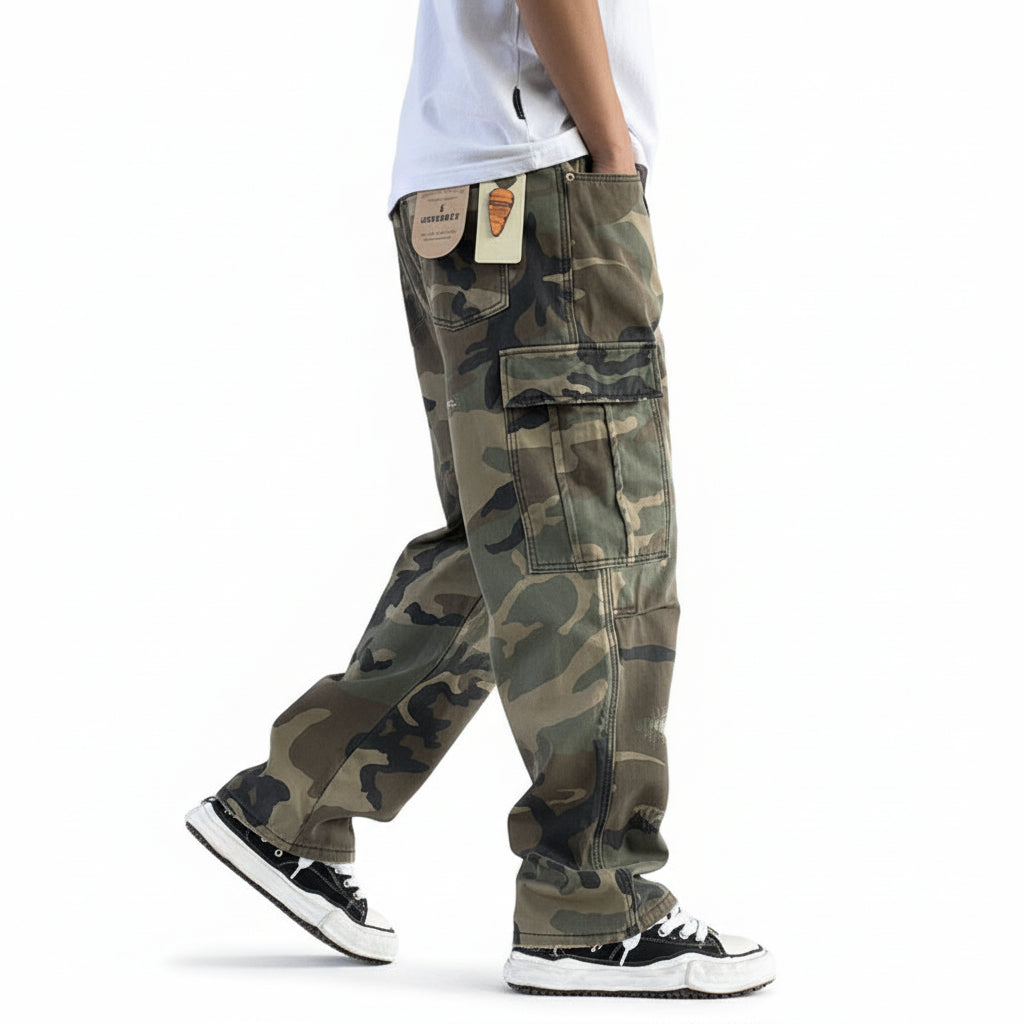 Camouflage Cargo Pants Heavy Wash trousers