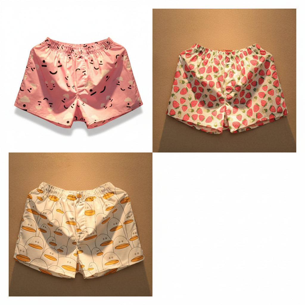 Smiley face men boxers beach summer shorts