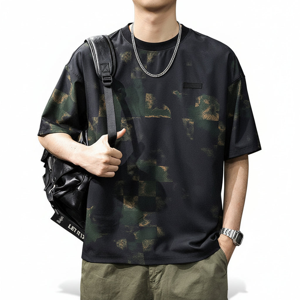 Premium blend Short Sleeve T-Shirt Men's Summer Casual Tea