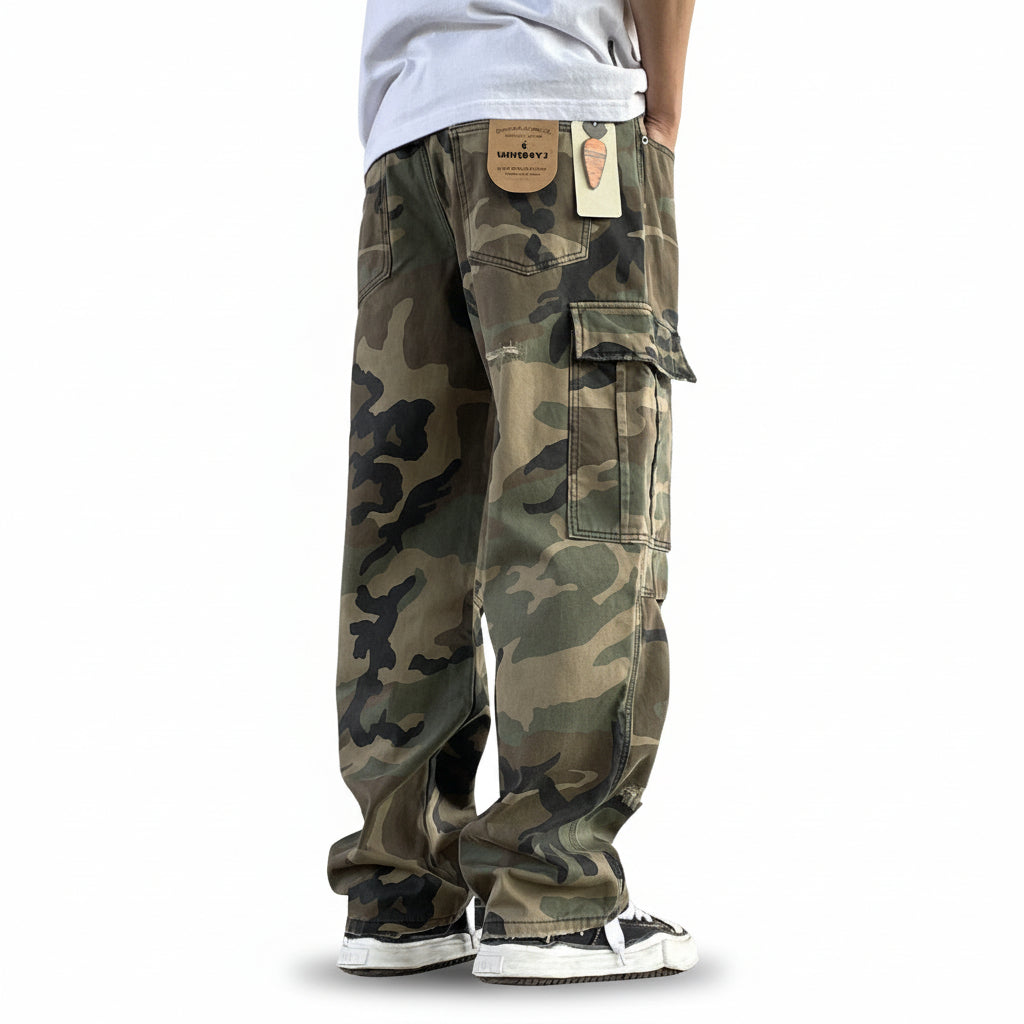 Camouflage Cargo Pants Heavy Wash trousers