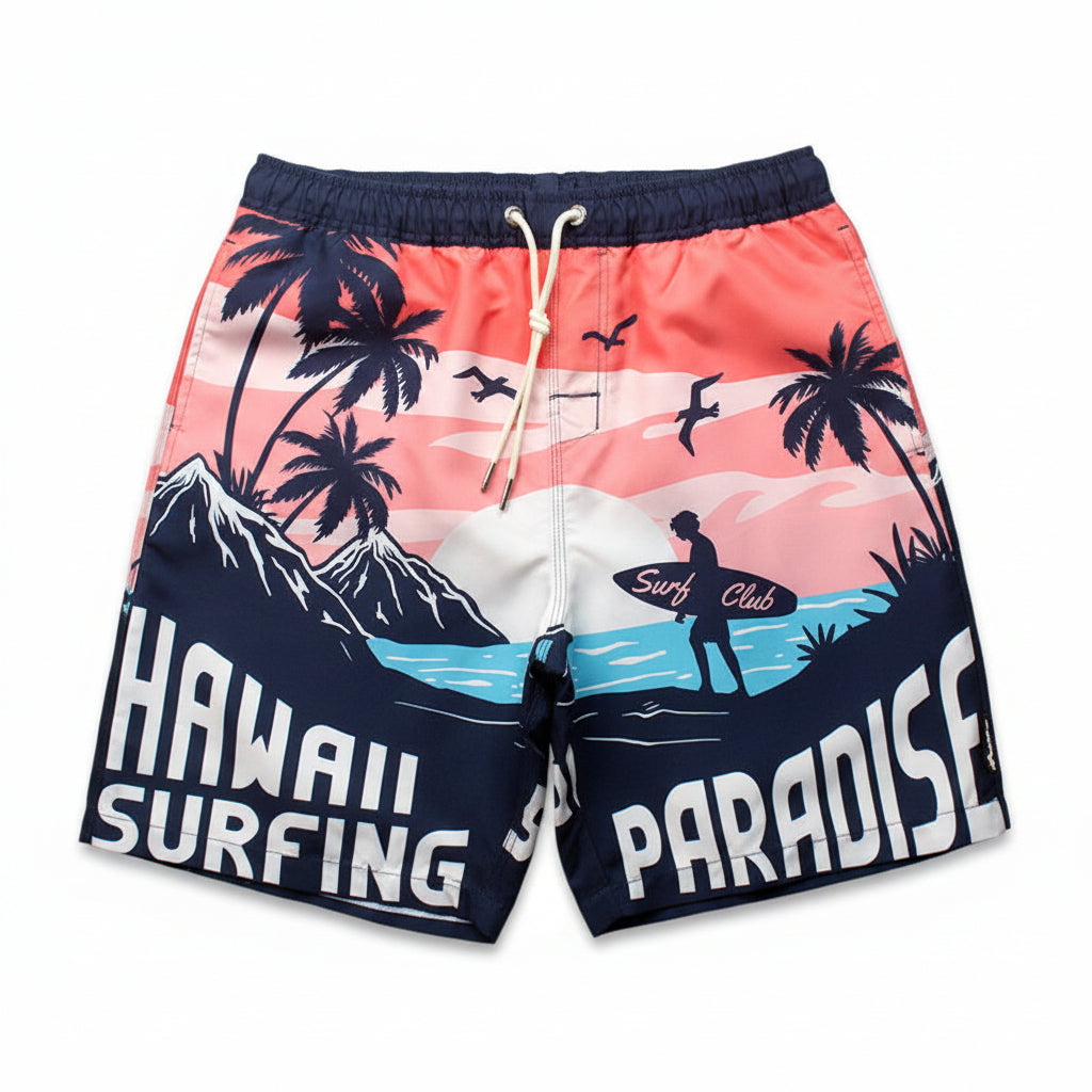 Beach pants men's quick-drying loose print pants