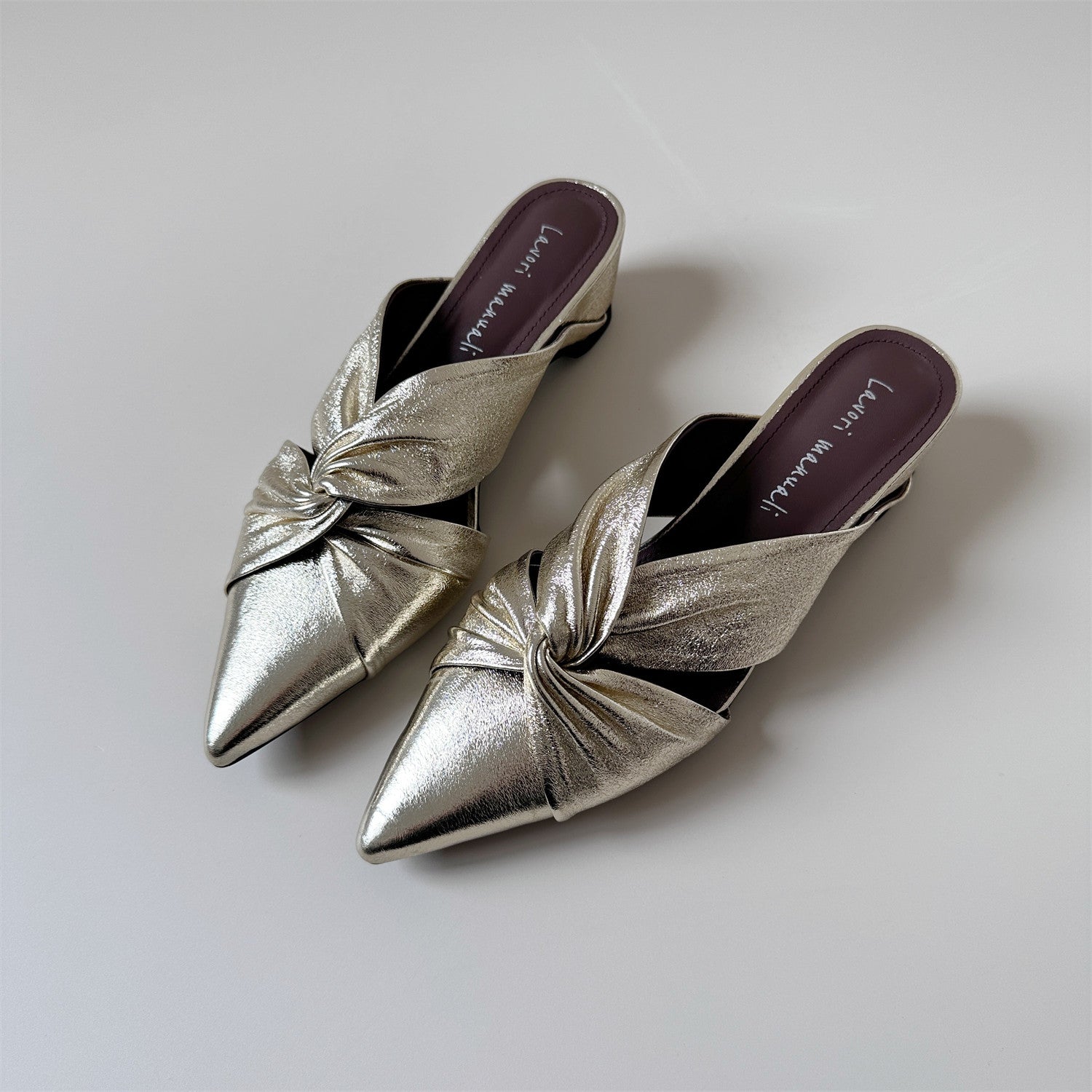Flip on leather high heel cross-flipped sandals