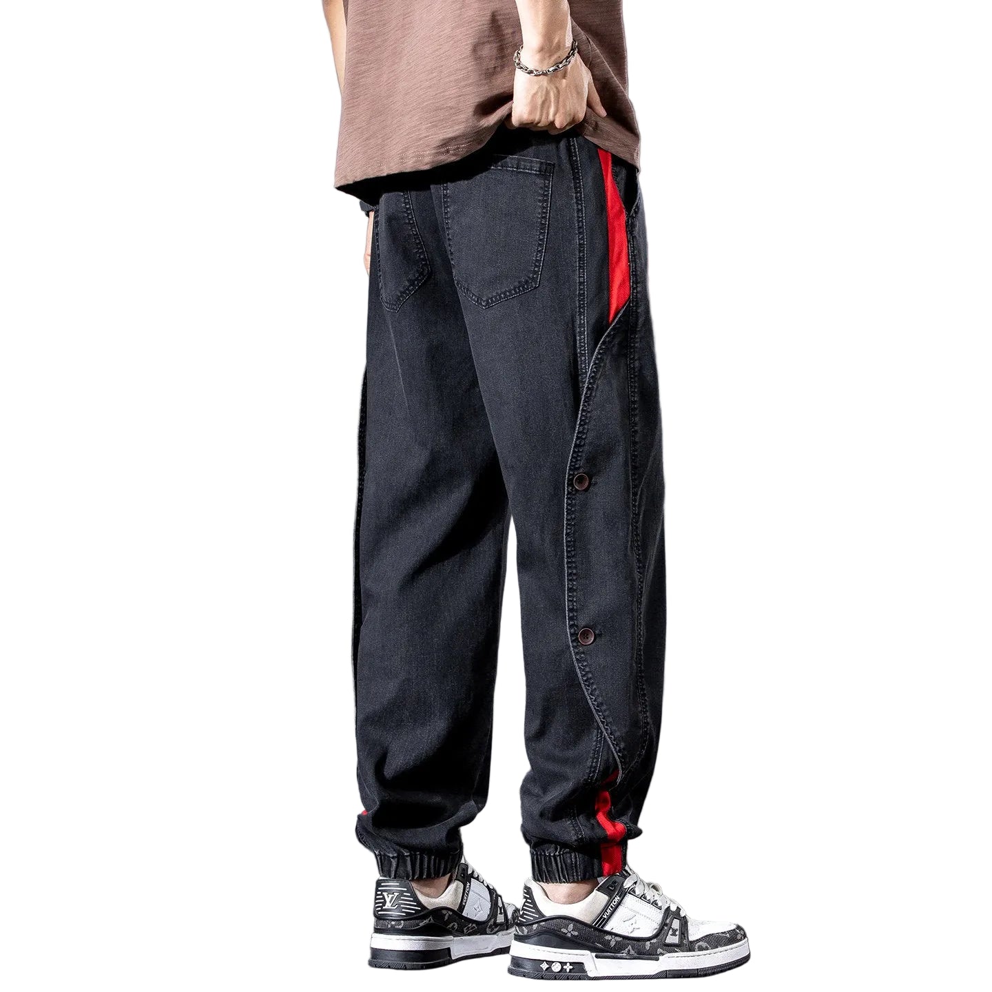Tencel jeans loose casual men denim pants