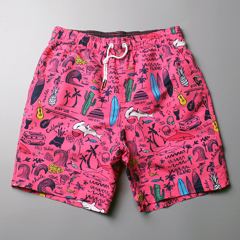 Beach pants crocodile print shorts men's summer shorts