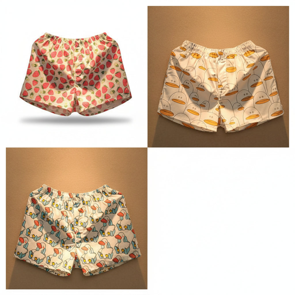 Smiley face men boxers beach summer shorts