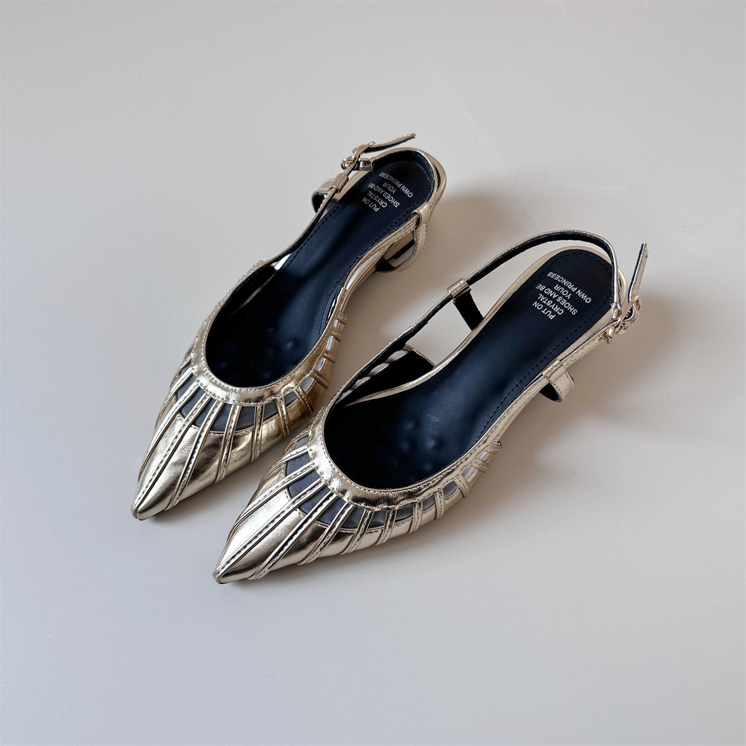 Low mid-heel wedge sandals women's summer pointed toe shoes
