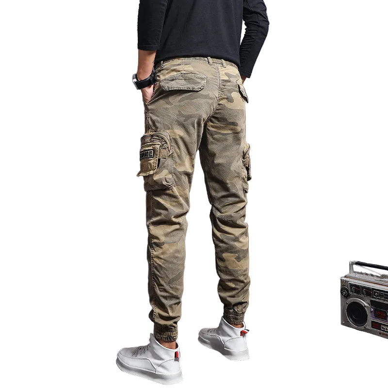 Spring French  camouflage slacks, men's small foot corched cargo long pants