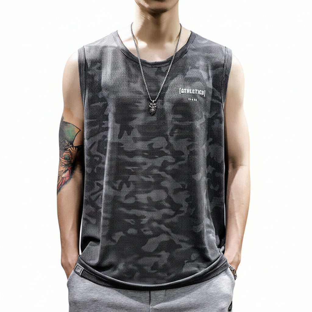 Sleeveless men's loose casual shirt