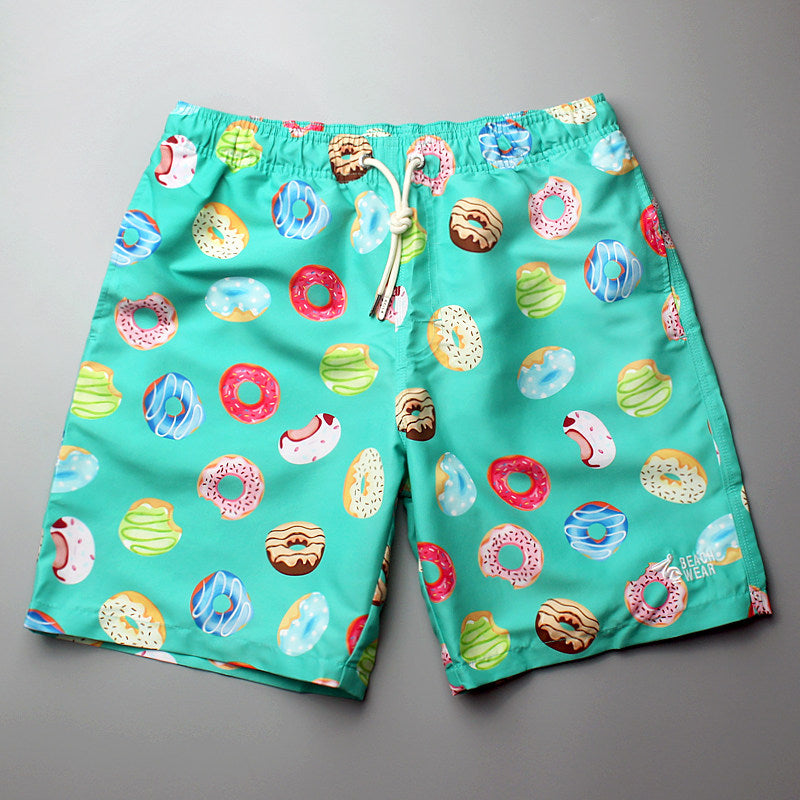 Beach pants men's quick-drying loose print pants