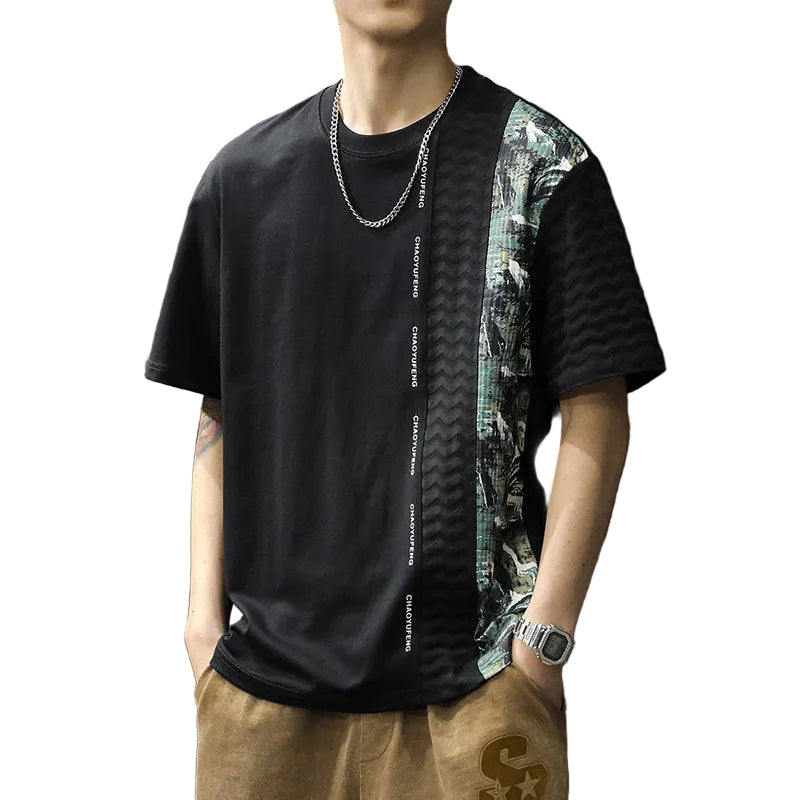 T-shirt ruffian top half sleeve