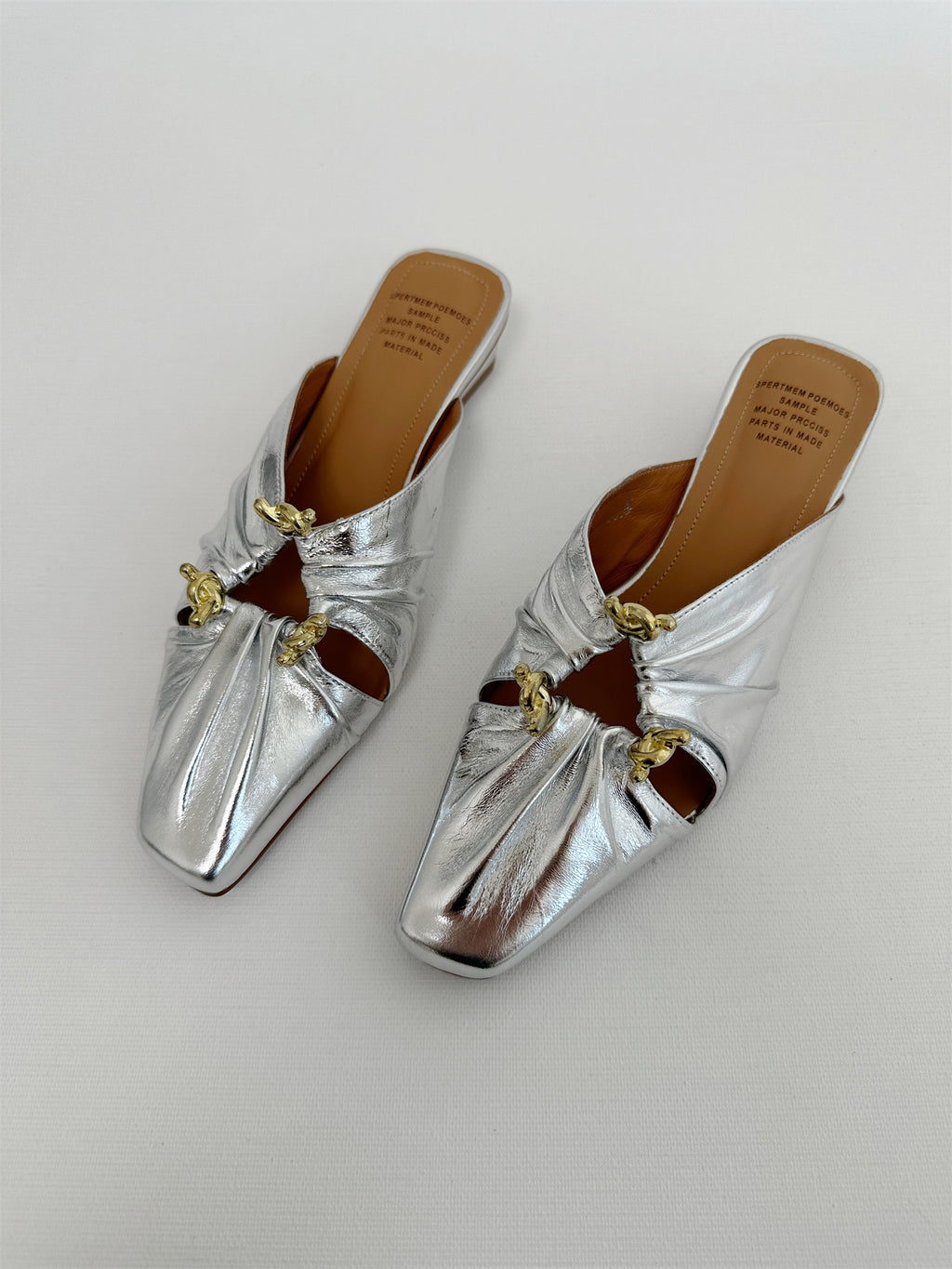 White square thick heels half slippers shoe