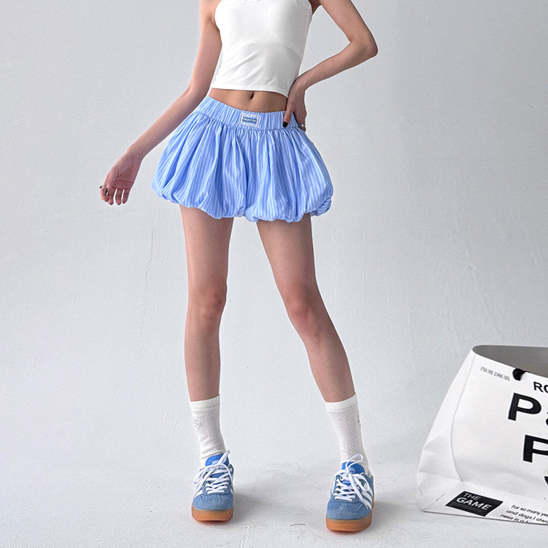 Super bubble new skirt high-waisted culottes bloomers