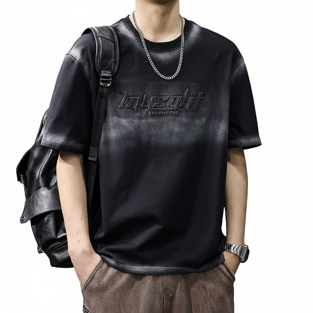 Washed unisex black t-shirt