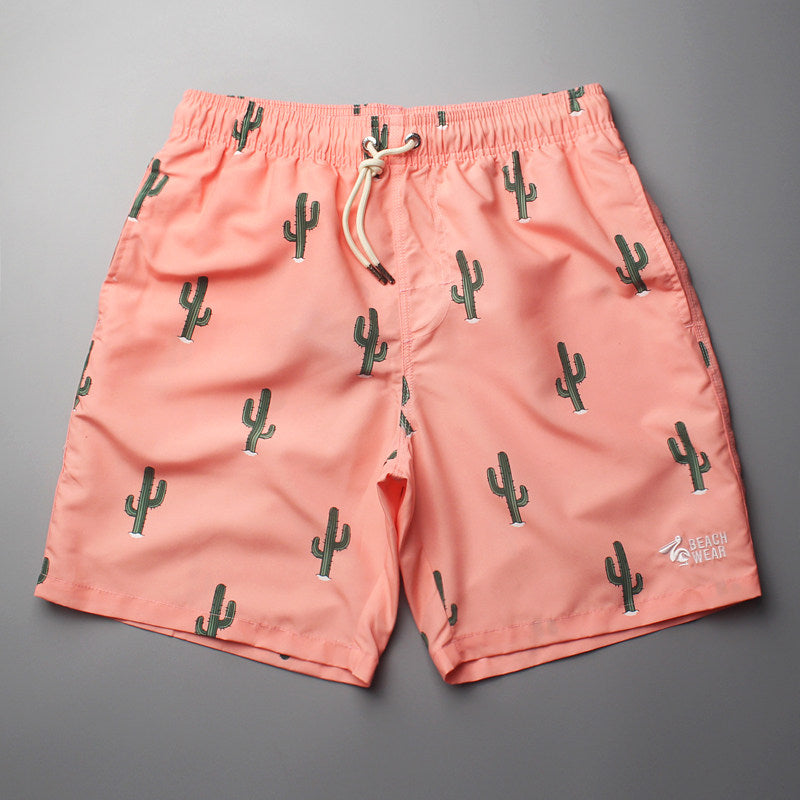 Beach pants men's quick-drying loose print pants
