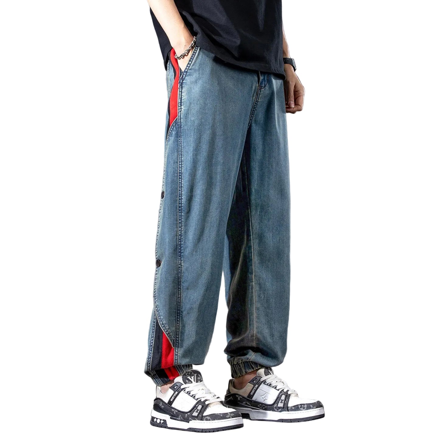 Tencel jeans loose casual men denim pants