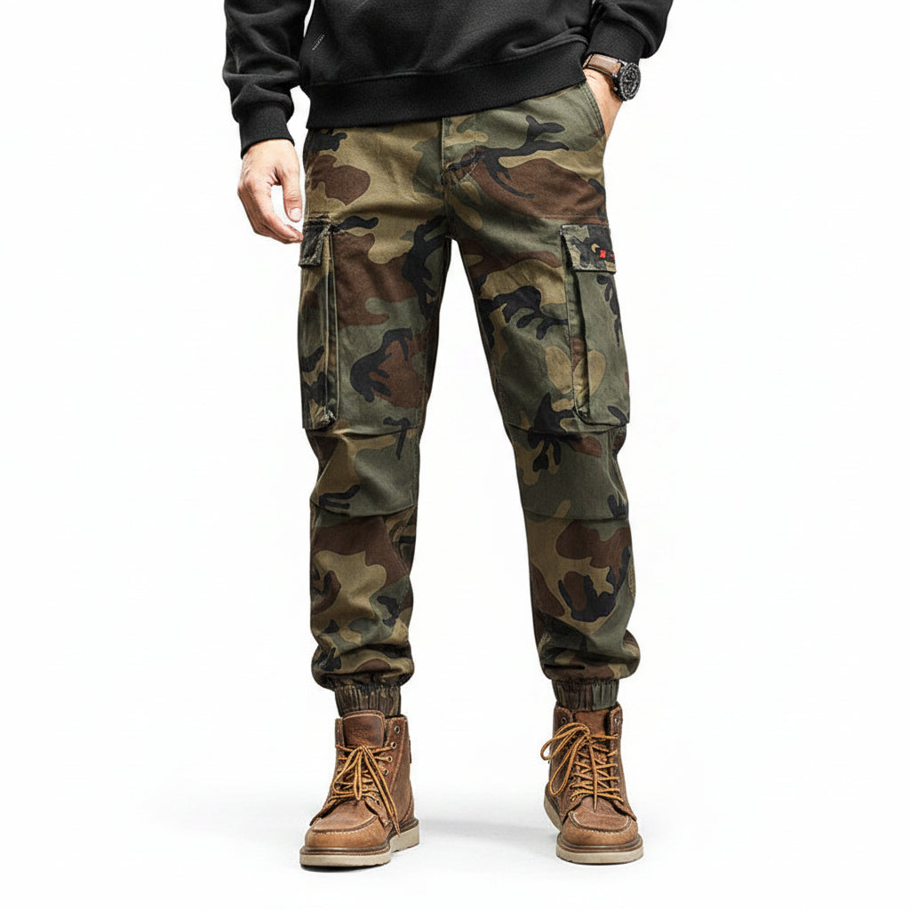 Camouflage cargo pants jeans