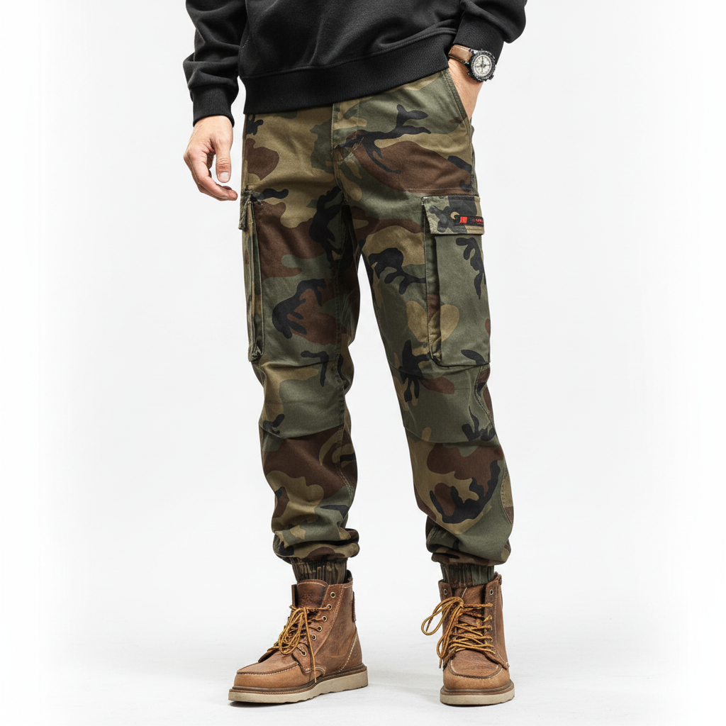 Camouflage cargo pants jeans