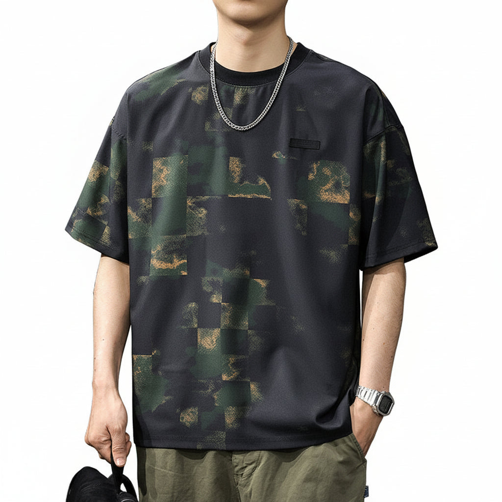 Premium blend Short Sleeve T-Shirt Men's Summer Casual Tea