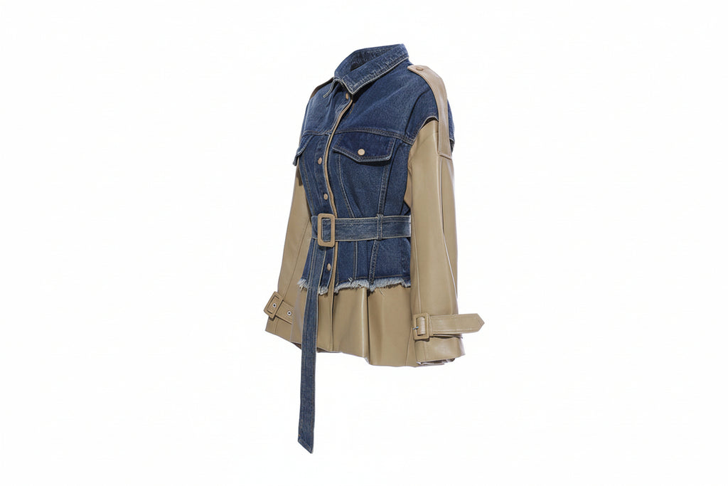 Denim Leather Jacket