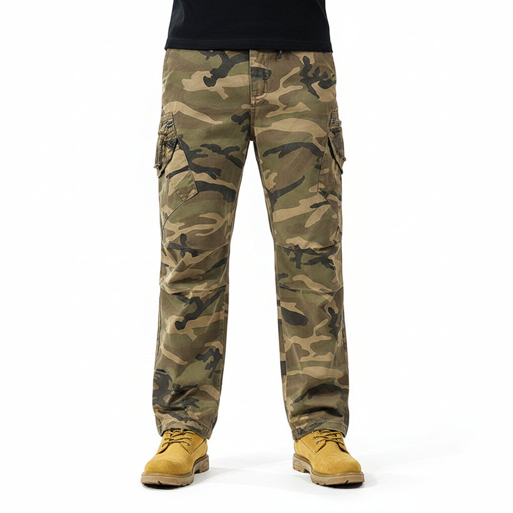 Camouflage Cargo Pants Men's Loose Casual Straight Pants