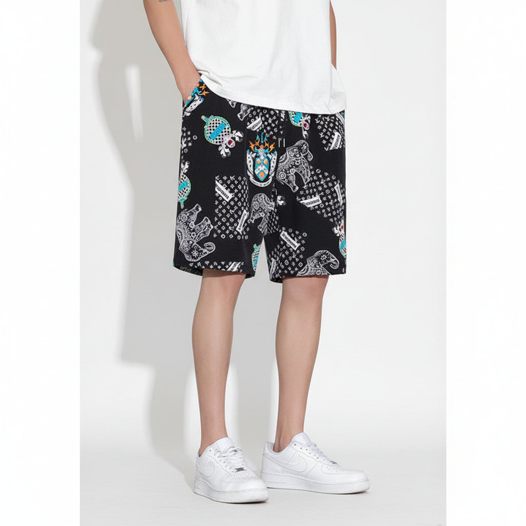 Multi colour beach men's summer pants