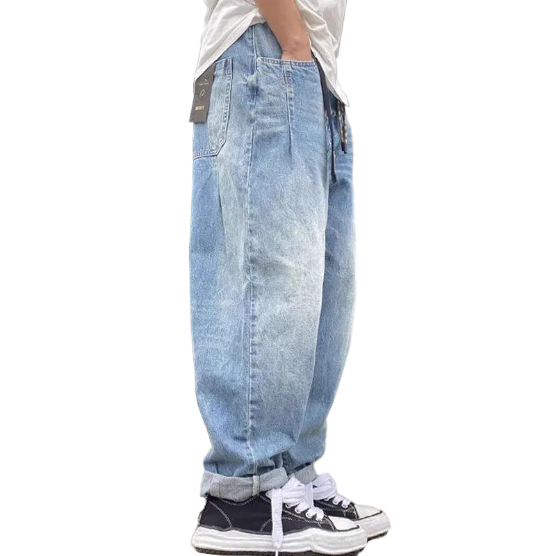 Japanese vintage tapered jeans Wide-leg trousers are suitable for skateboarding